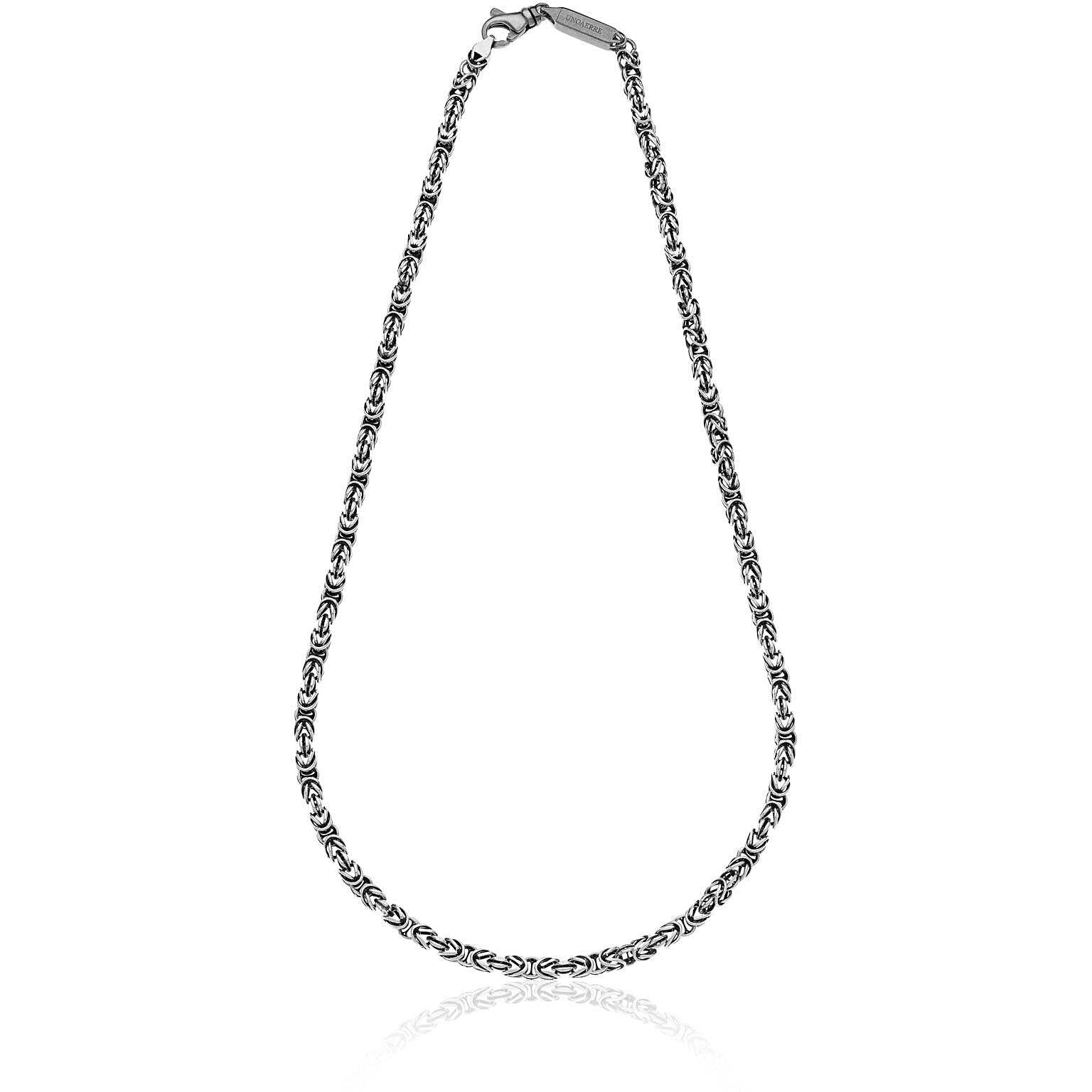 Collana uomo in argento con placchetta rettangolare - UNOAERRE FASHION JEWELLERY