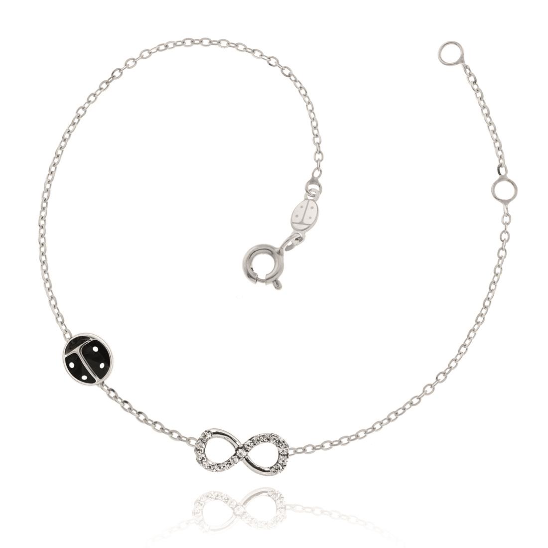 Bracciale in oro bianco 18 kt con simbolo eternity - ELLA