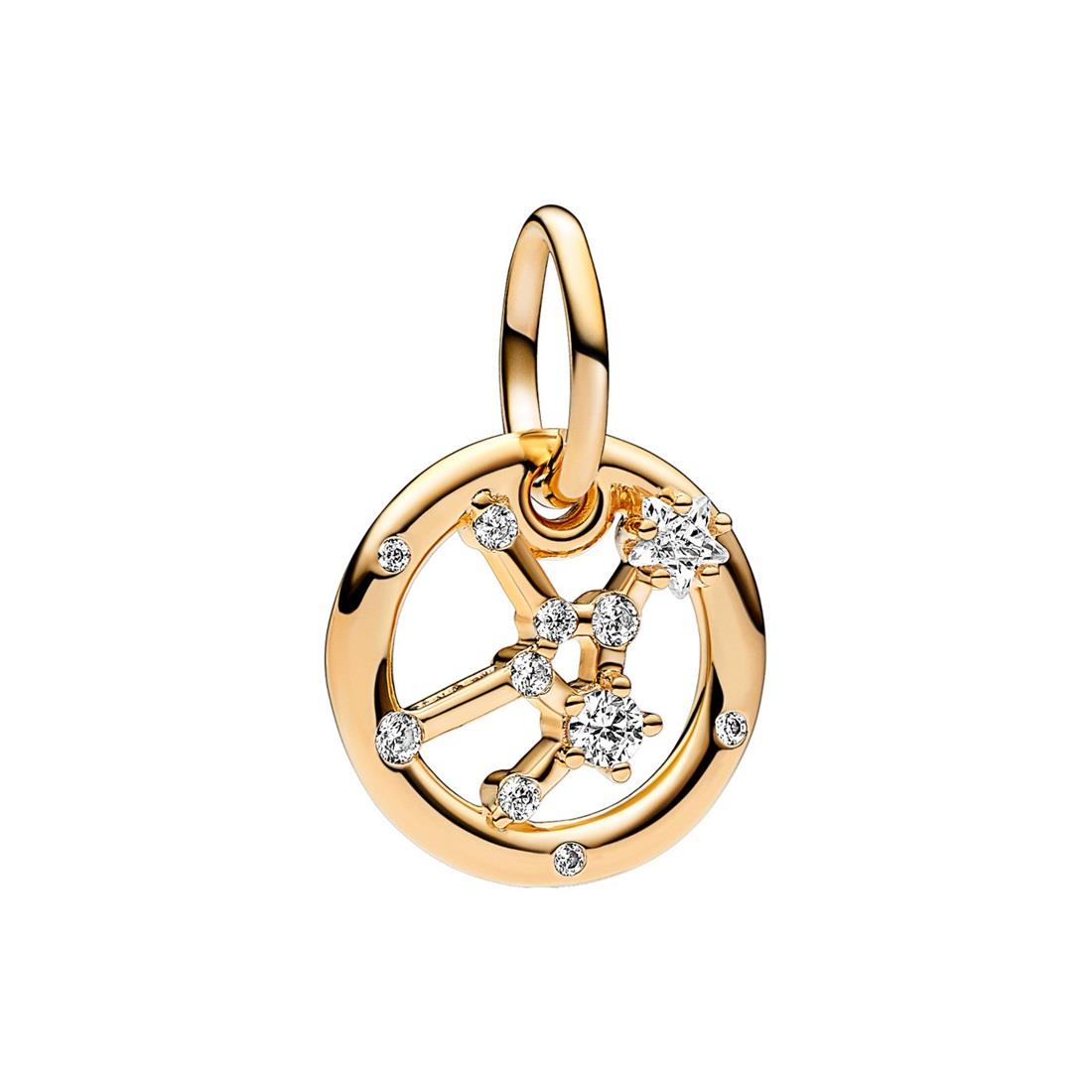 Charm pendente Segno Zodiacale Vergine lega metallica placcata oro - PANDORA