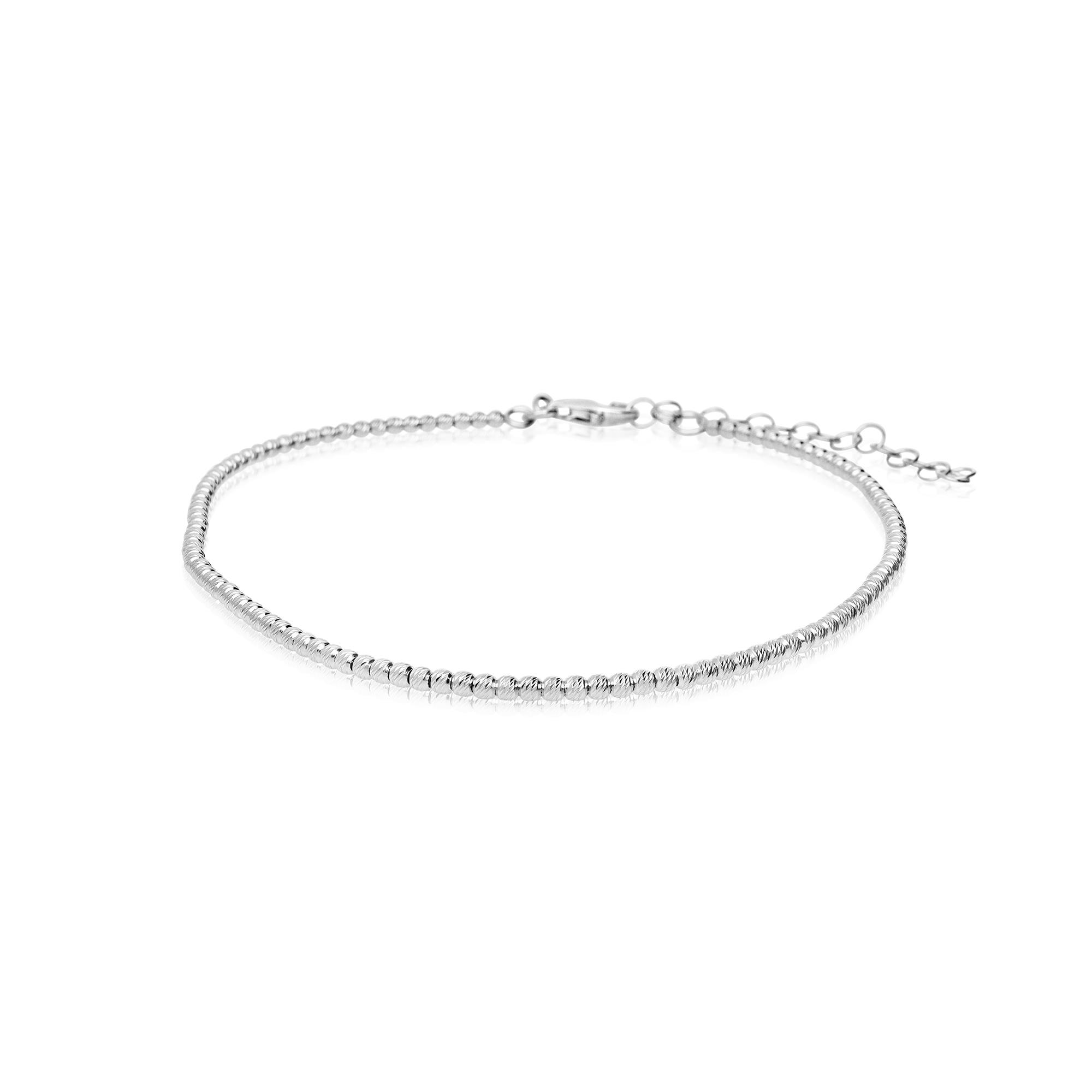 Cavigliera in argento effetto diamantato - LUXURY MILANO