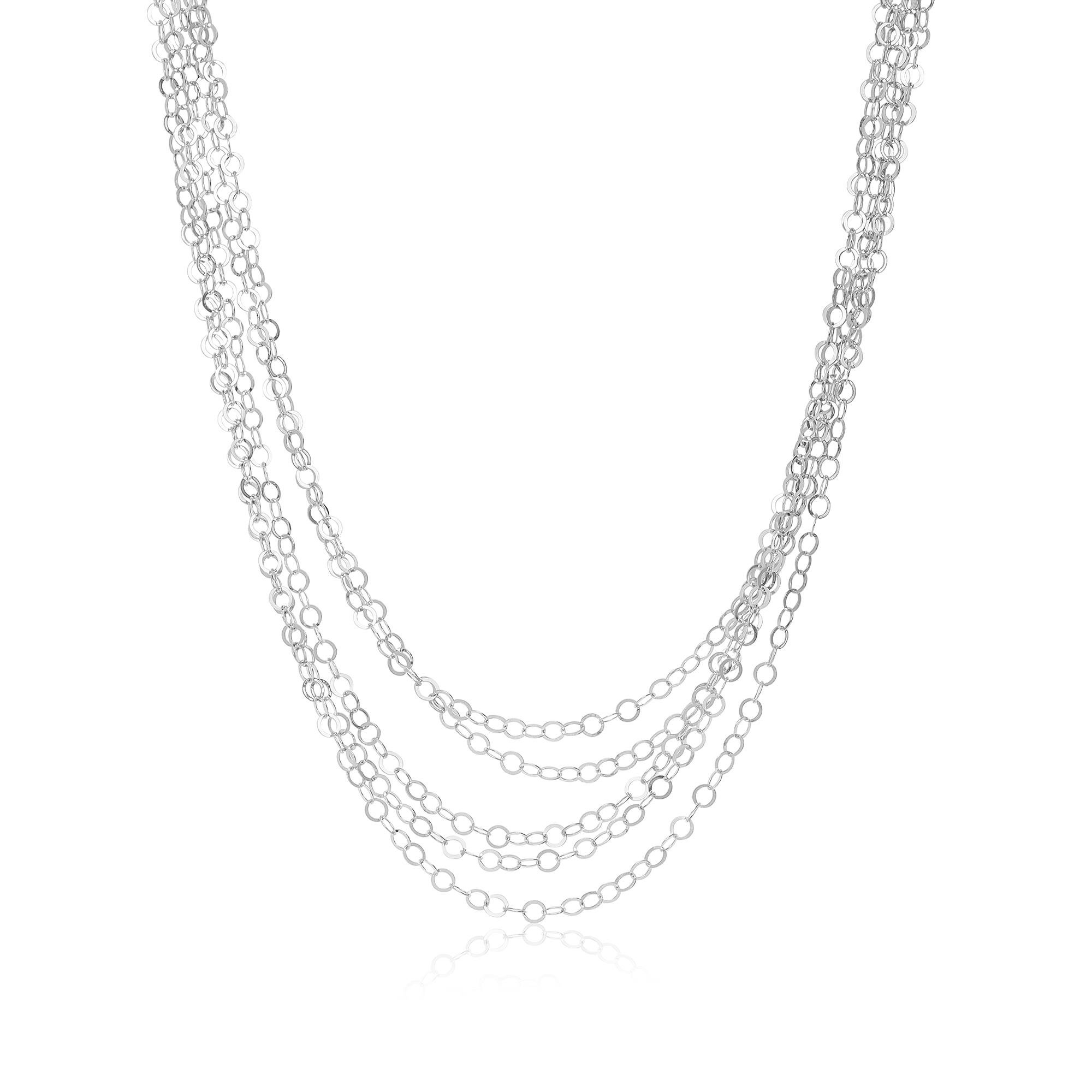 DIAMOND CUT FORZATINA 5 GRADUATED MULTISTRANDS NECKLACE - LUXURY MILANO