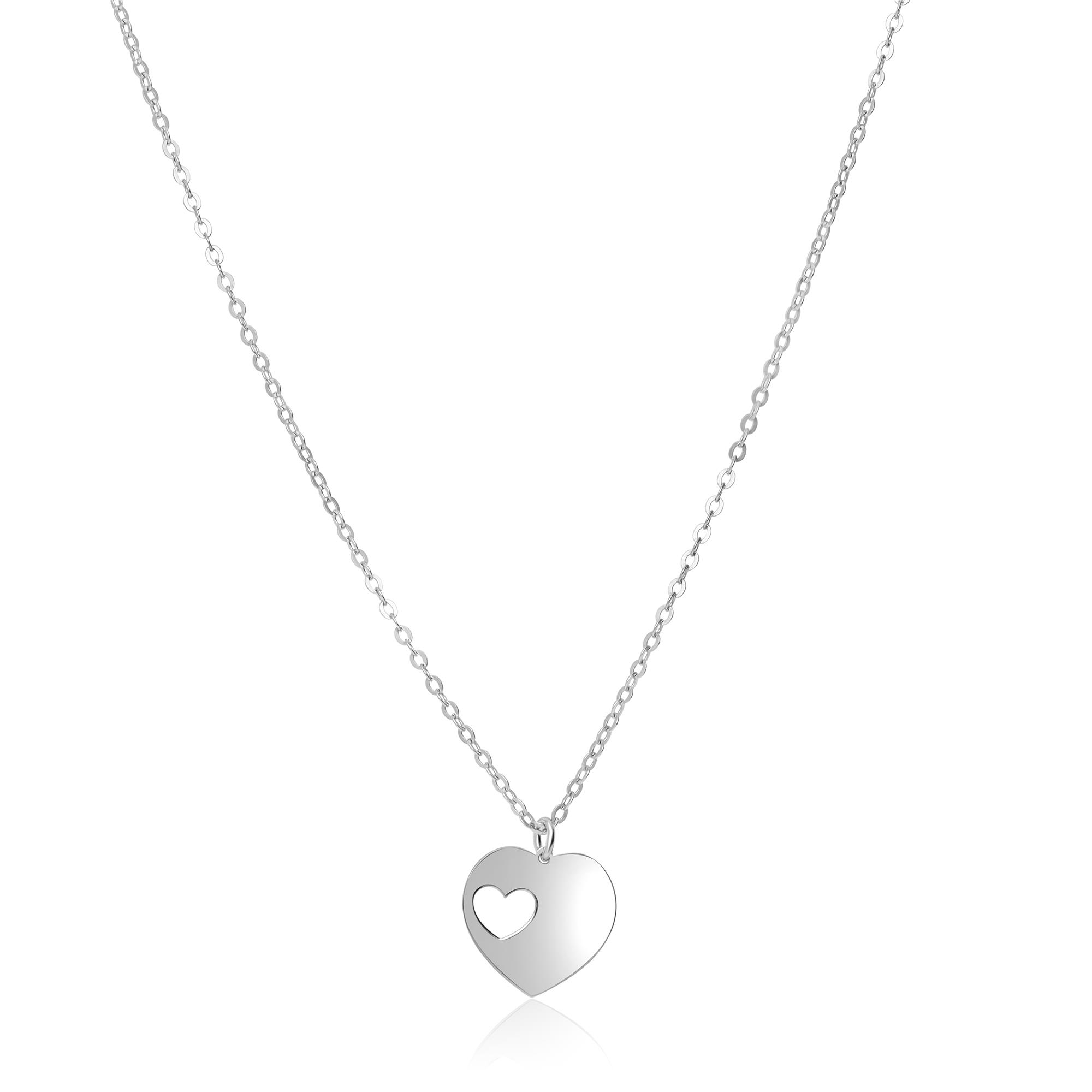 Collana in argento con cuore - LUXURY MILANO