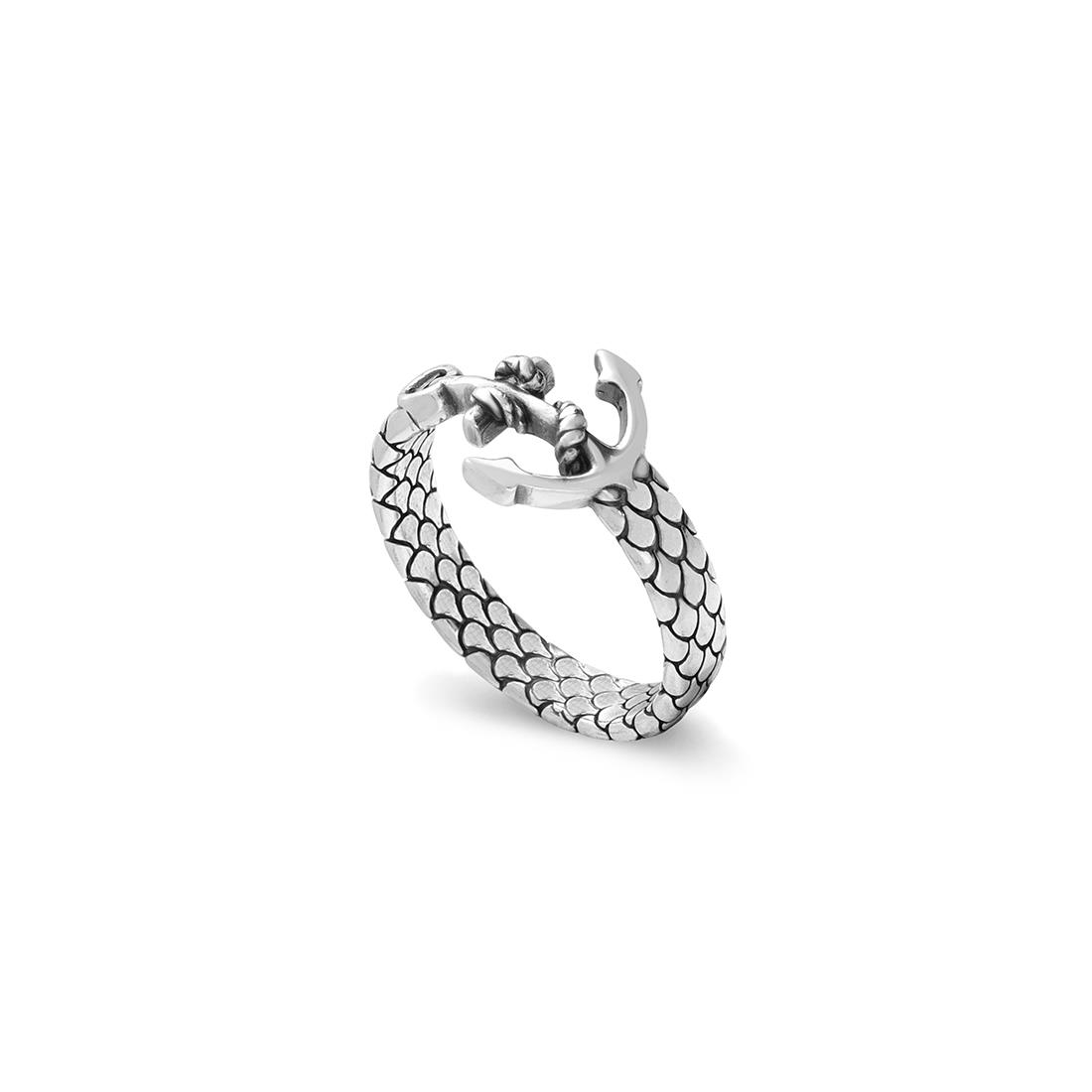 Anillo de plata para hombre con ancla - ALFIERI & ST. JOHN 925