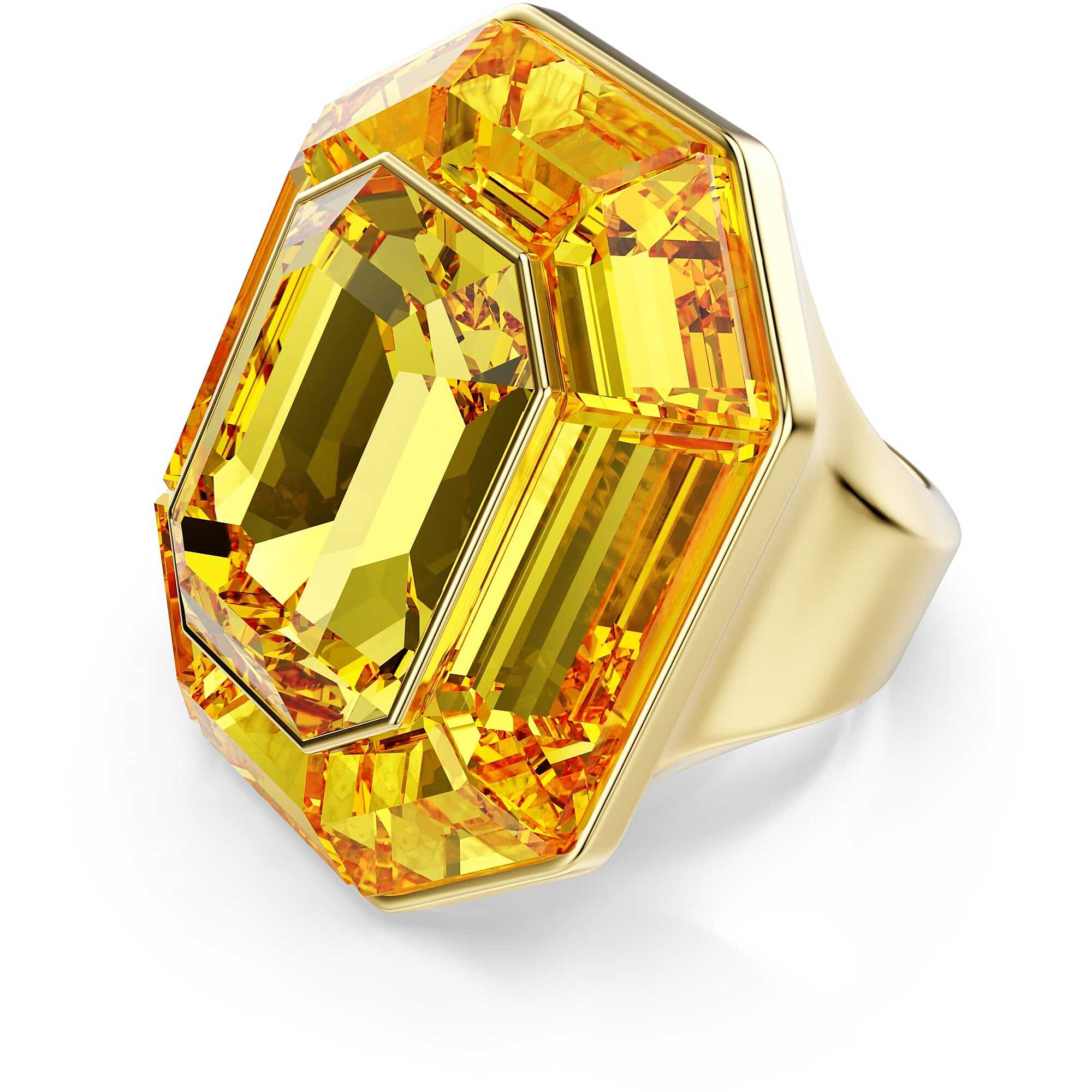 Cocktail ring with yellow Lucent crystal - SWAROVSKI