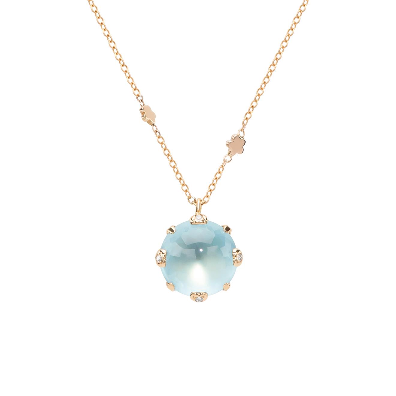 Collana Collezione Sissi con topazio azzurro e diamanti - PASQUALE BRUNI