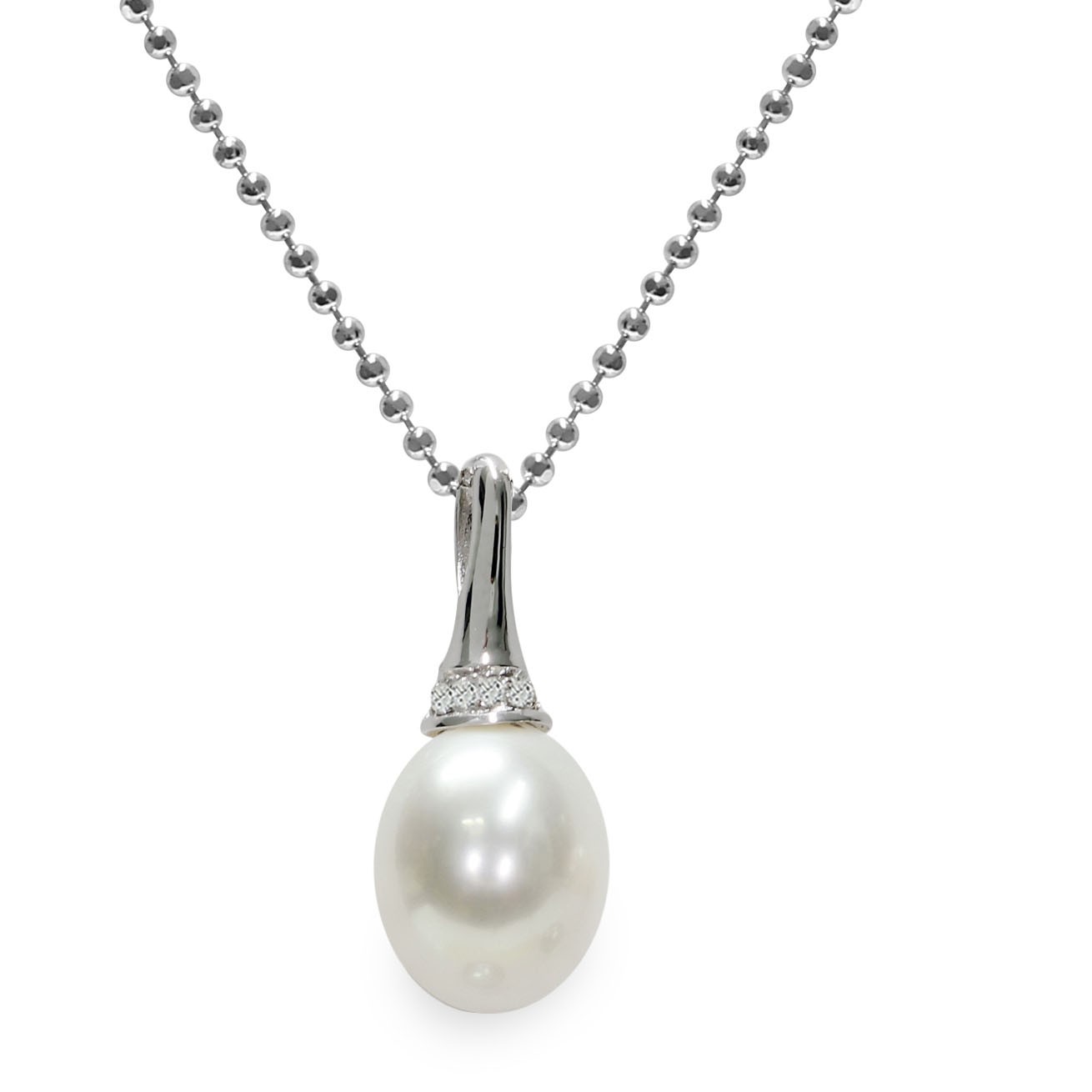 Collana con pendente in perle e zirconi - MAYUMI