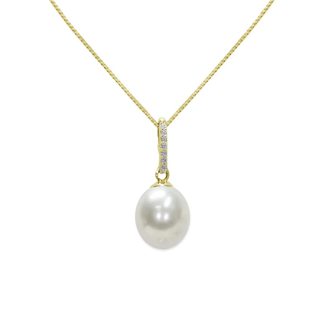 Collana in argento con perla drop - MAYUMI