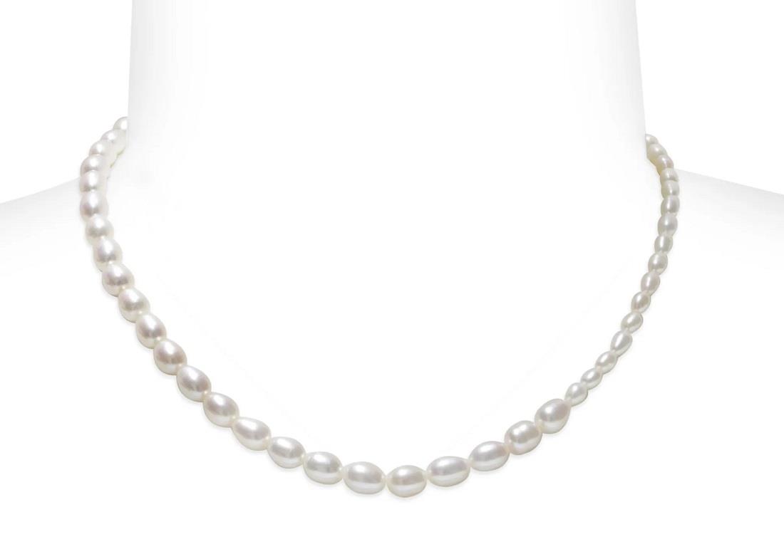Collar de plata con perlas caídas - MAYUMI