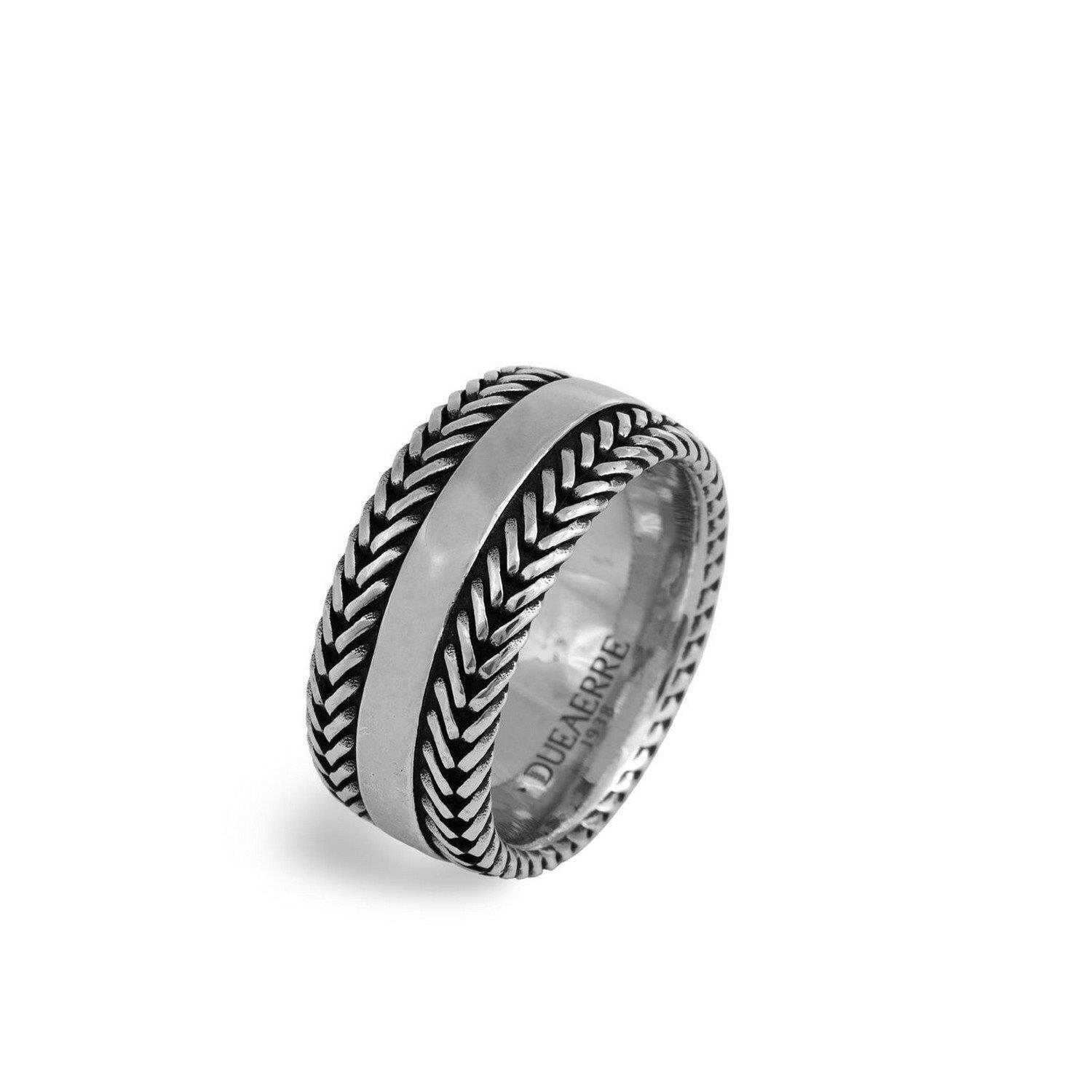 Silver men's band ring - DUEAERRE 1938