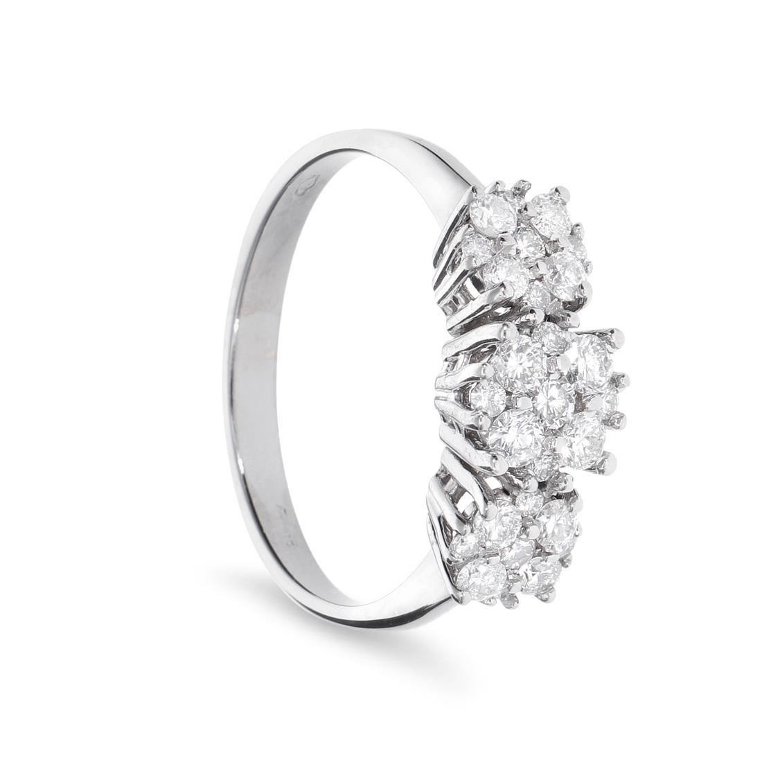 Anello trilogy in oro con diamanti ct. 0,70 - LUXURY MILANO