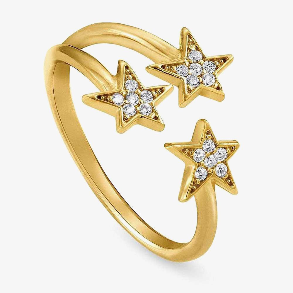 Gold silver star ring - NOMINATION