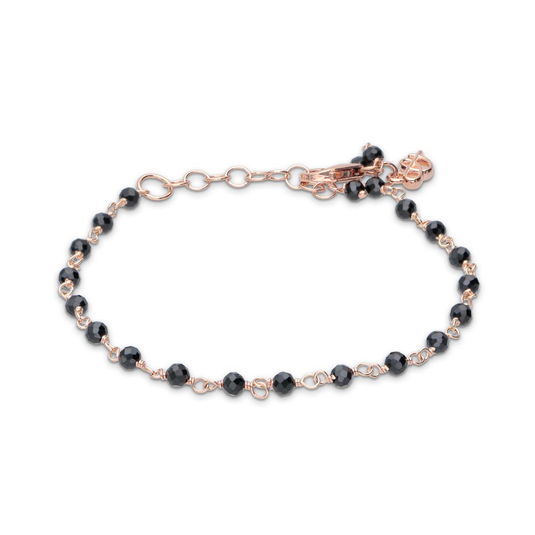 Bracciale rosario con spinello nero - BRONZALLURE