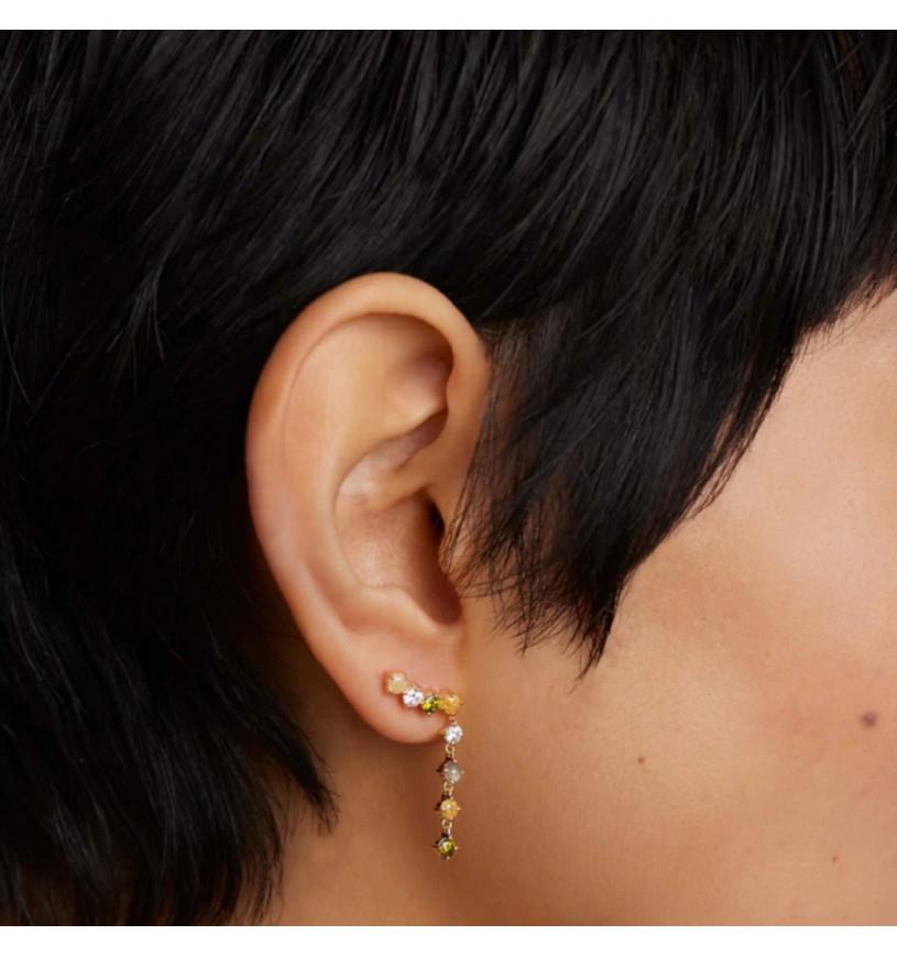 Juno earrings in silver with zircons - PDPAOLA