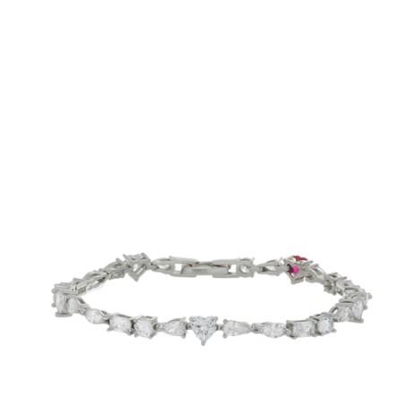 Frozen Queen tennis bracelet in rhodium-plated silver with zircons - CUORI MILANO