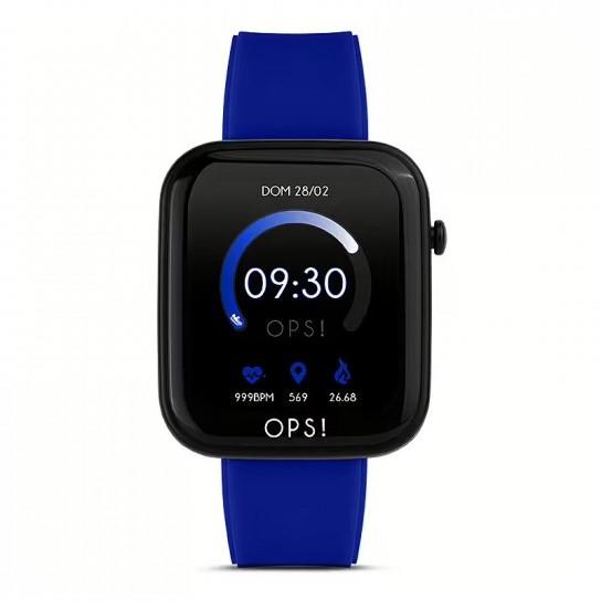Orologio smartwatch active cassa 43mmx38mm con cinturino in silicone blu - OPS