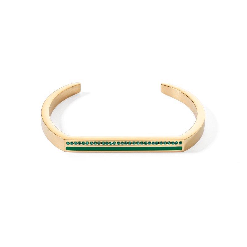 Green Square Creolen bracelet - COEUR DE LION