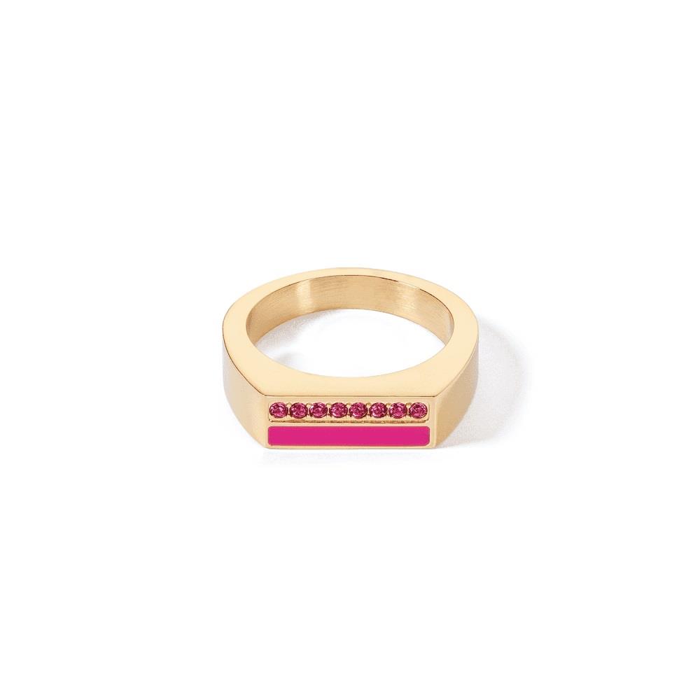 Pink Square Creolen ring - COEUR DE LION