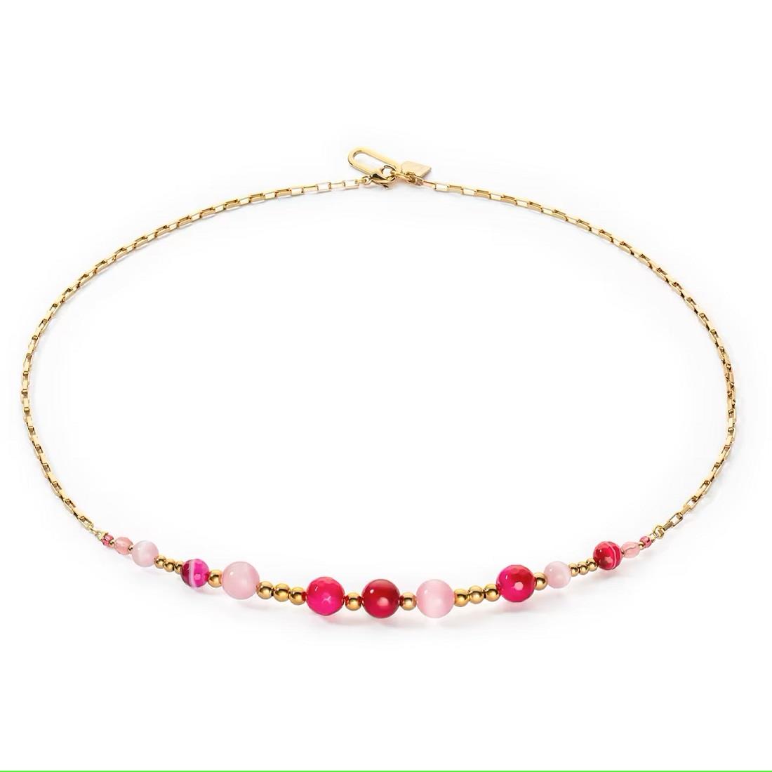 Candy necklace with pink spheres - COEUR DE LION