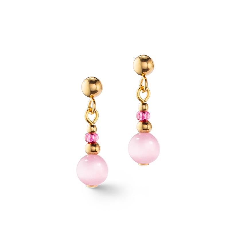 Candy earrings with pink spheres - COEUR DE LION