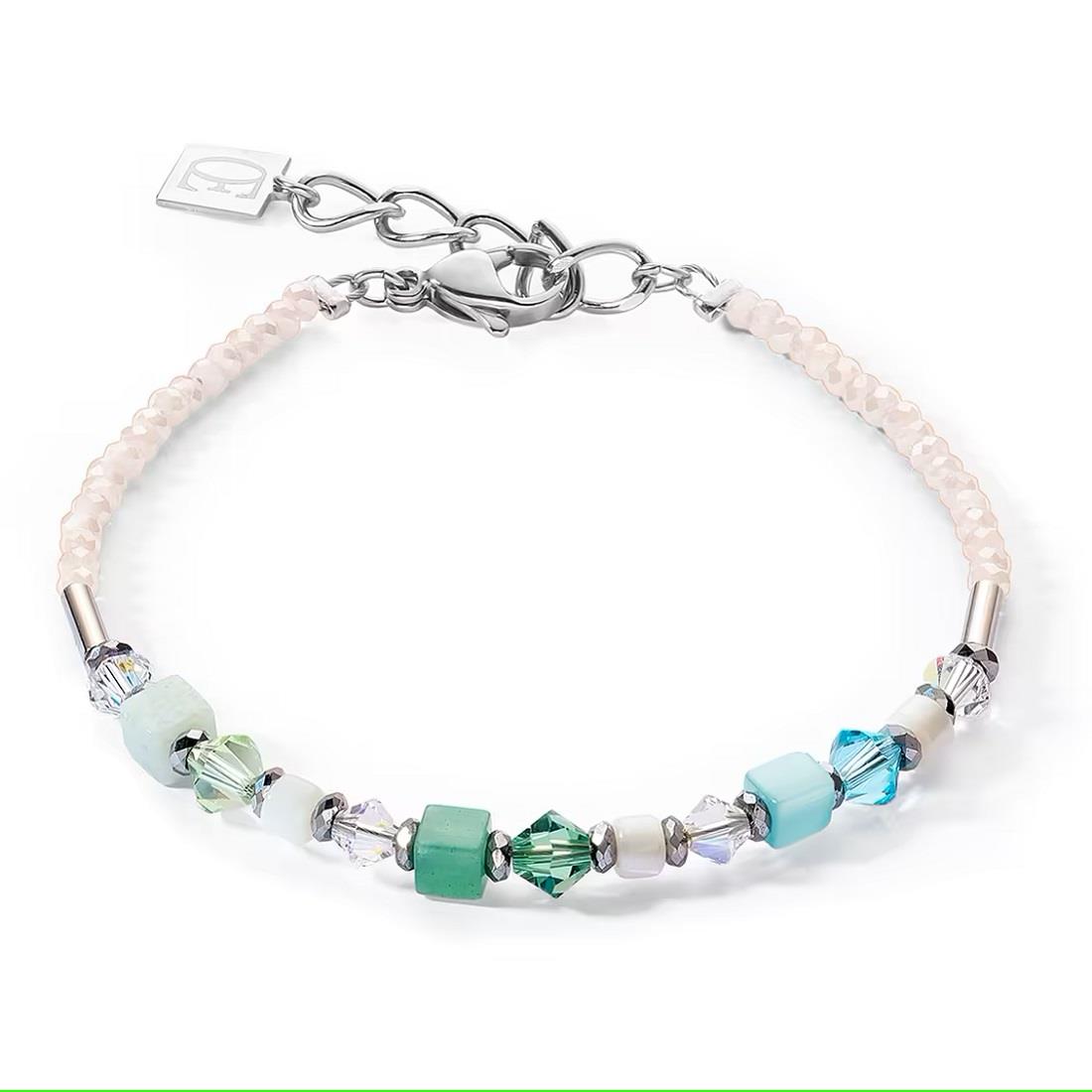 Princess Shape Mix mint green bracelet - COEUR DE LION