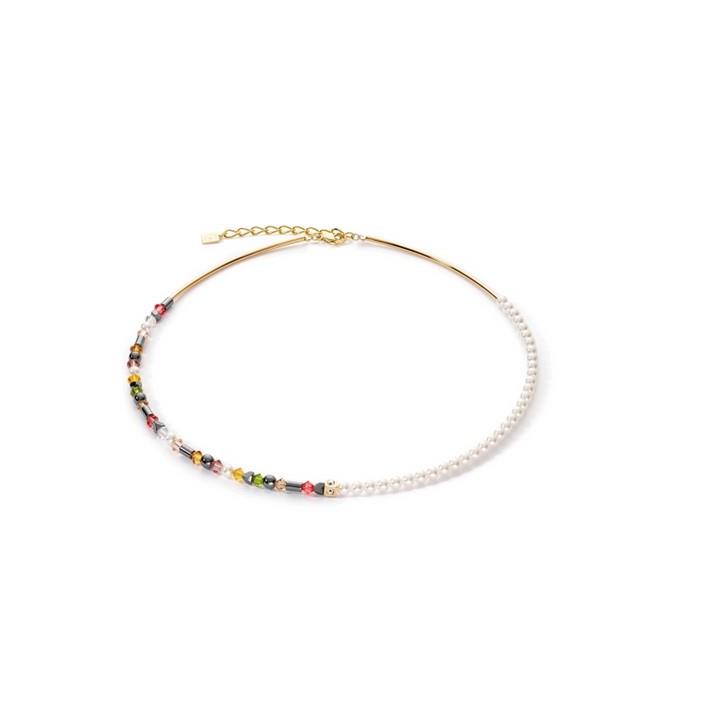 Princess pearls asymmetry necklace - COEUR DE LION