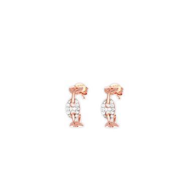 Piratino hoop earrings in silver and white zircons - CUORI MILANO
