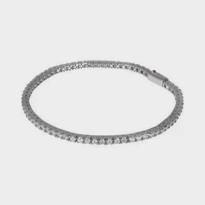 Men's silver tennis bracelet with stones - ALFIERI & ST. JOHN 925