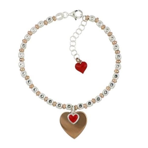 Silver bracelet with hearts - CUORI MILANO
