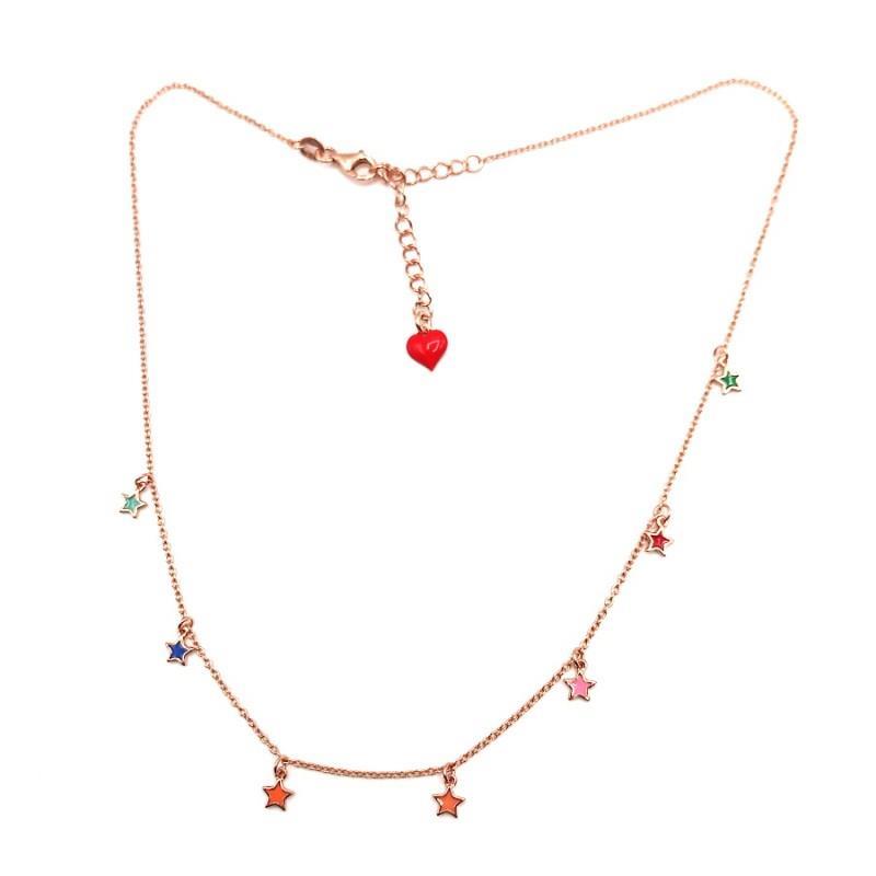 Toy-Star necklace in silver and colored enamel - CUORI MILANO