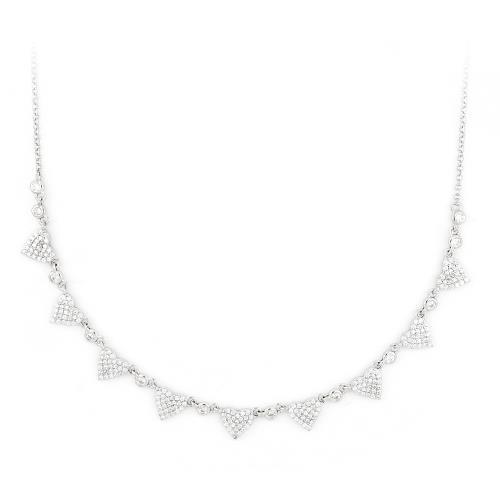 Silver necklace with zircons - CUORI MILANO