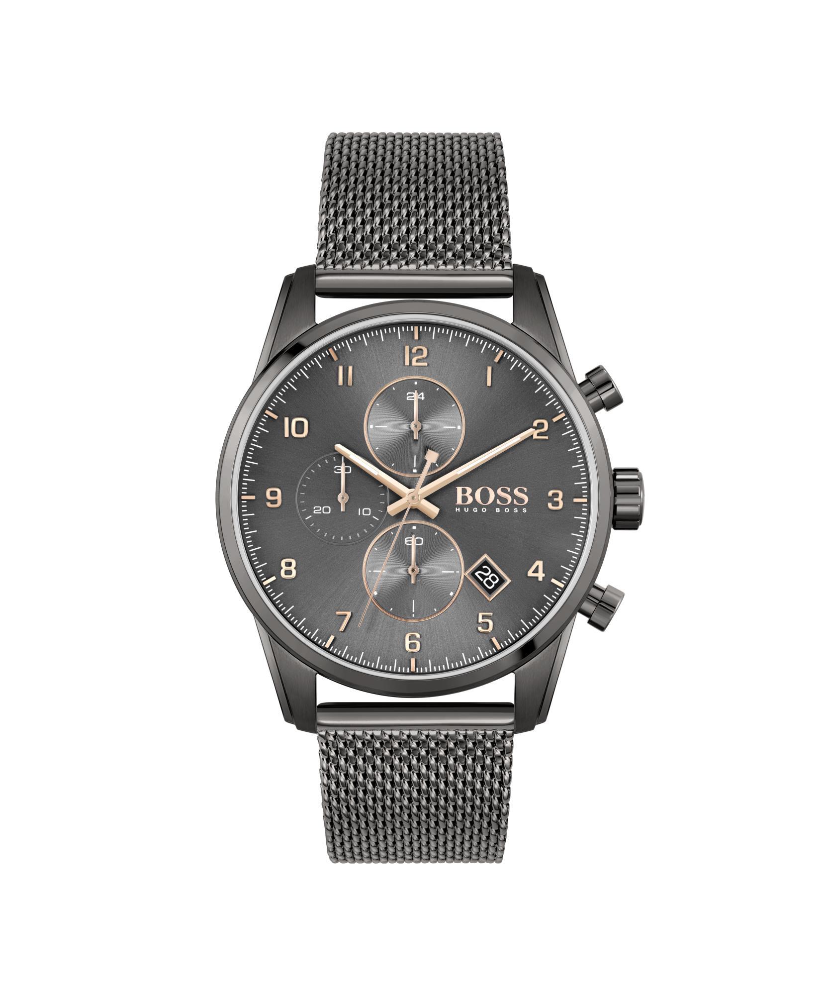 Men's watch in steel, 44mm case, quartz movement - HUGO BOSS