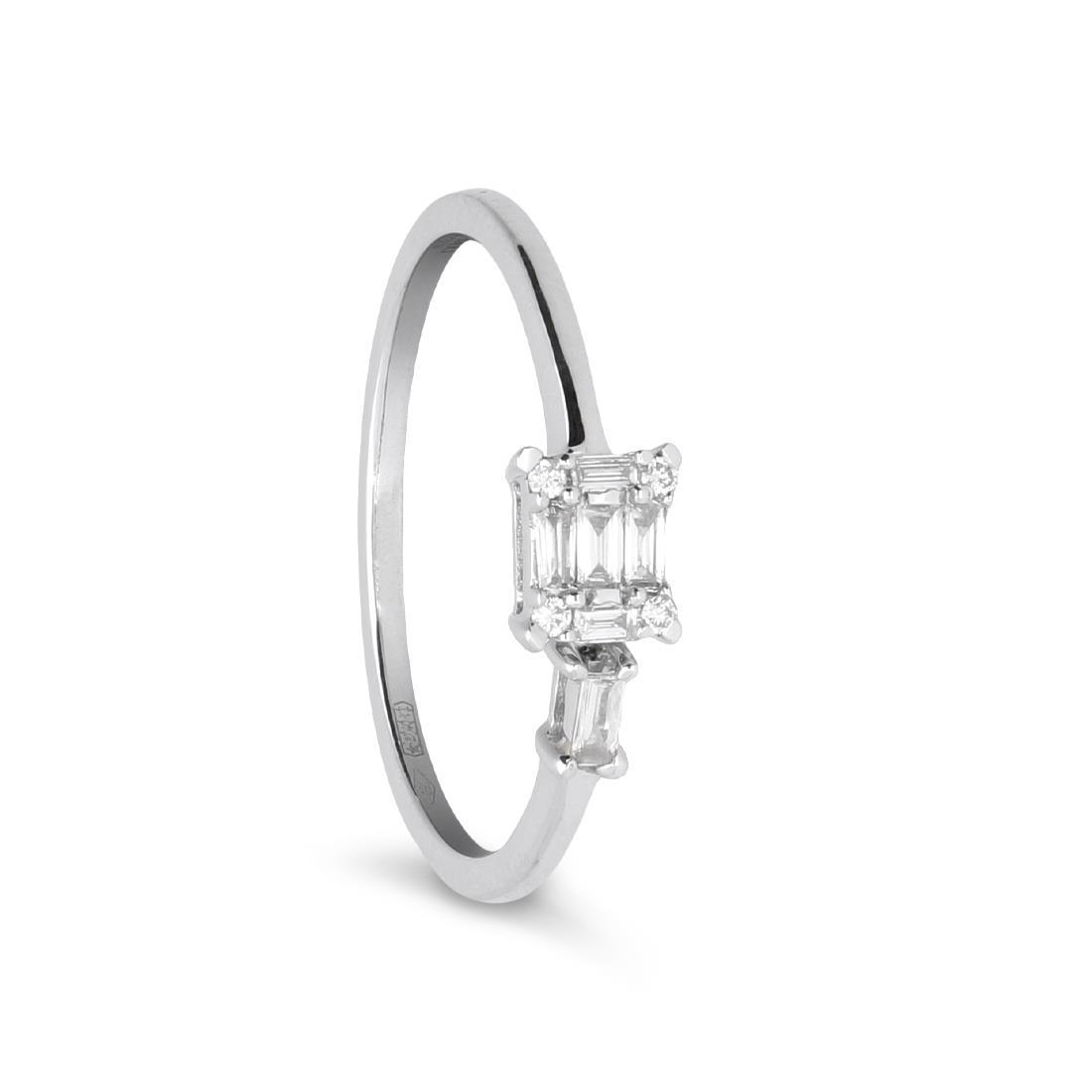 White gold ring with diamonds - ALFIERI & ST. JOHN