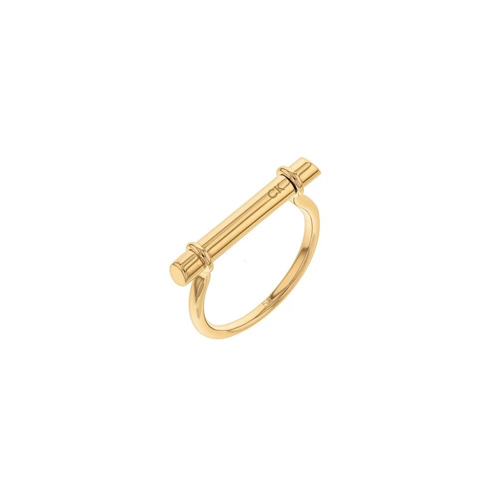 Anillo de mujer en acero dorado. - CALVIN KLEIN