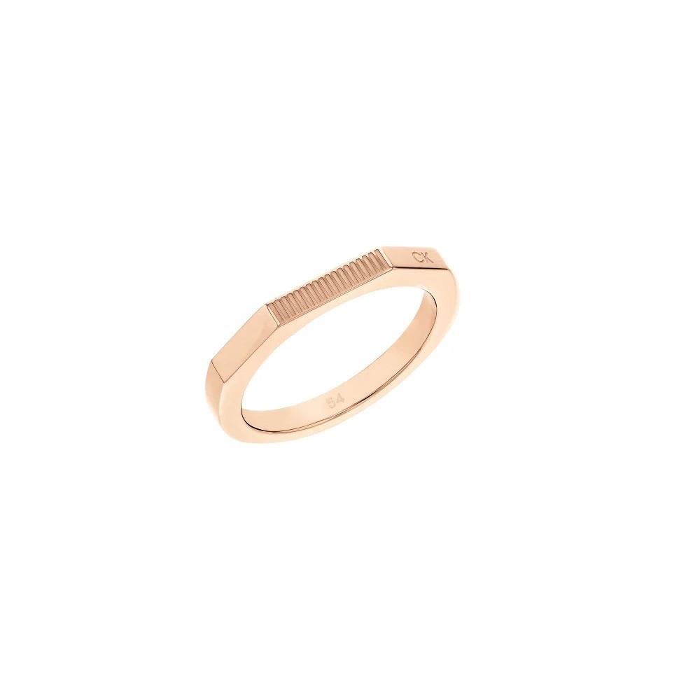 Anello donna in acciaio rosato  - CALVIN KLEIN