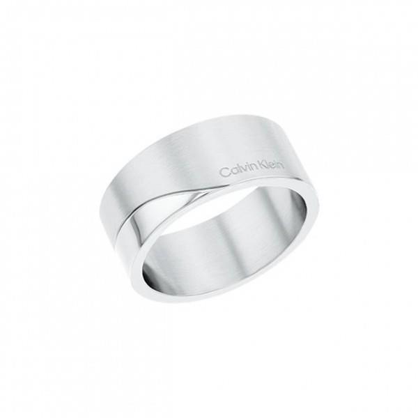 Anillo de mujer con banda de acero. - CALVIN KLEIN