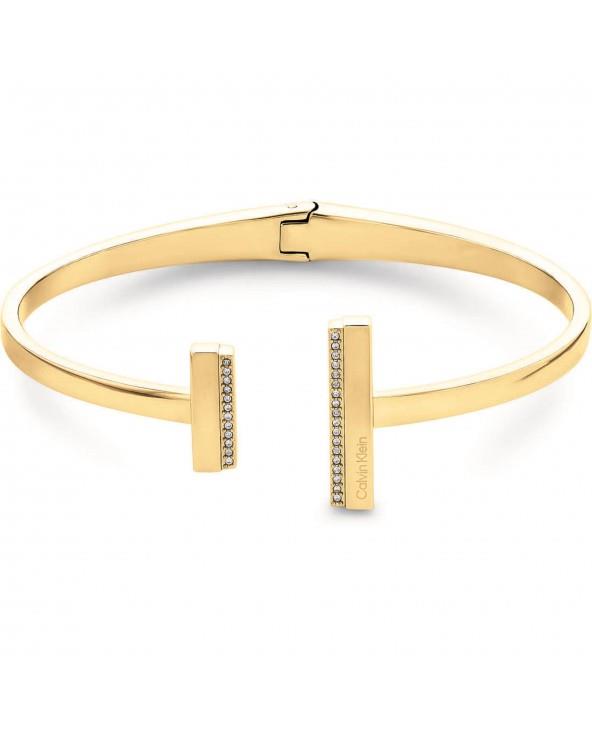 Semi-rigid bracelet in golden steel - CALVIN KLEIN