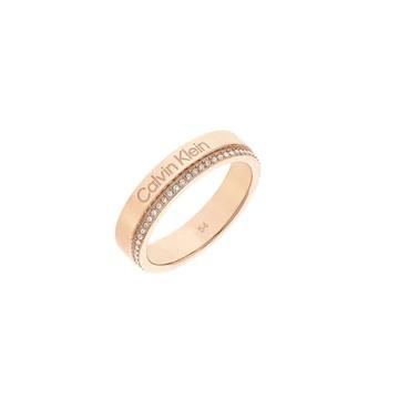 Anillo de mujer en acero rosa con circonitas. - CALVIN KLEIN