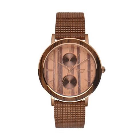 Reloj para hombre en madera de zebrano, caja de 40 mm. - GREEN TIME
