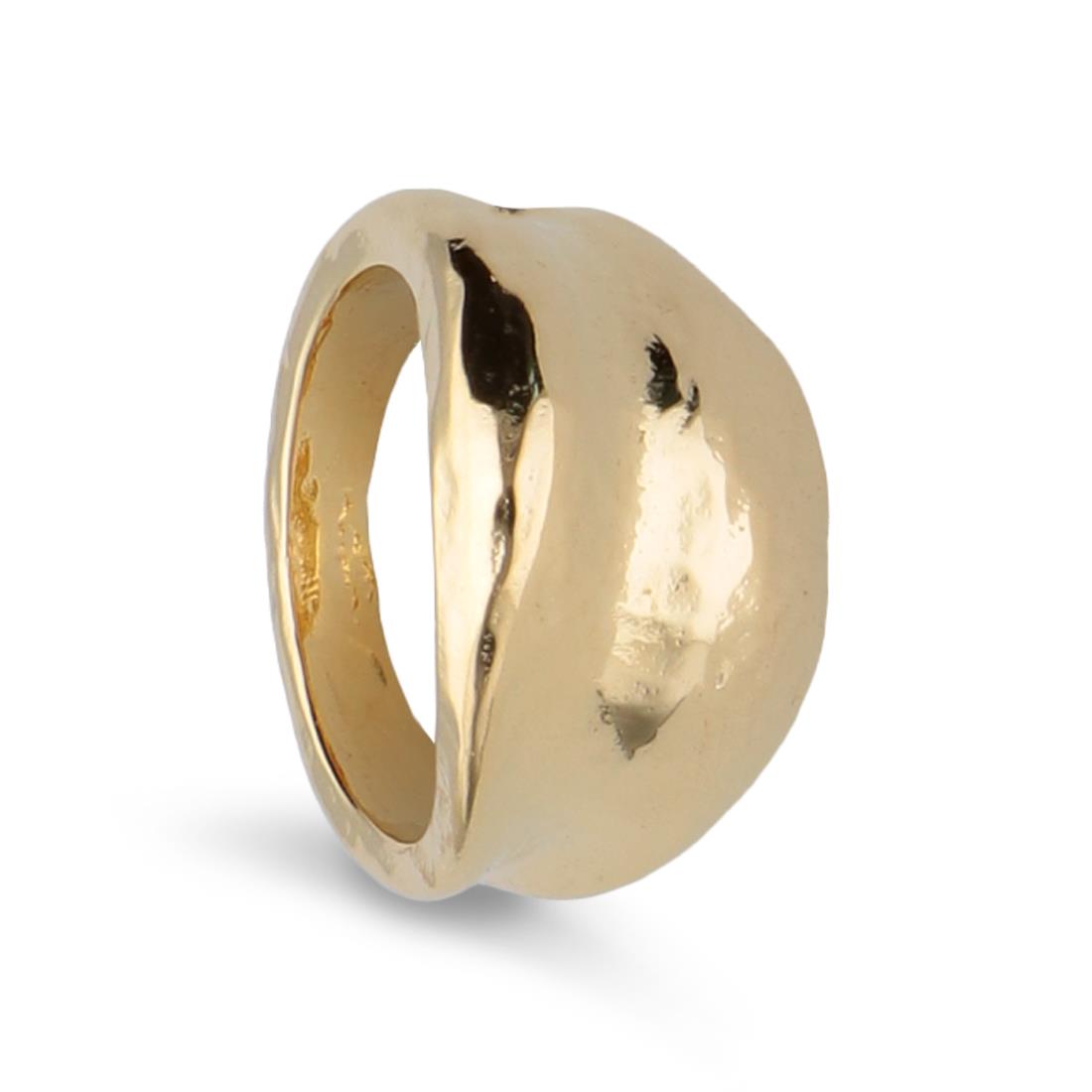 18kt Gold Plated Bronze Design Ring - TOSCANA BY ETRUSCA