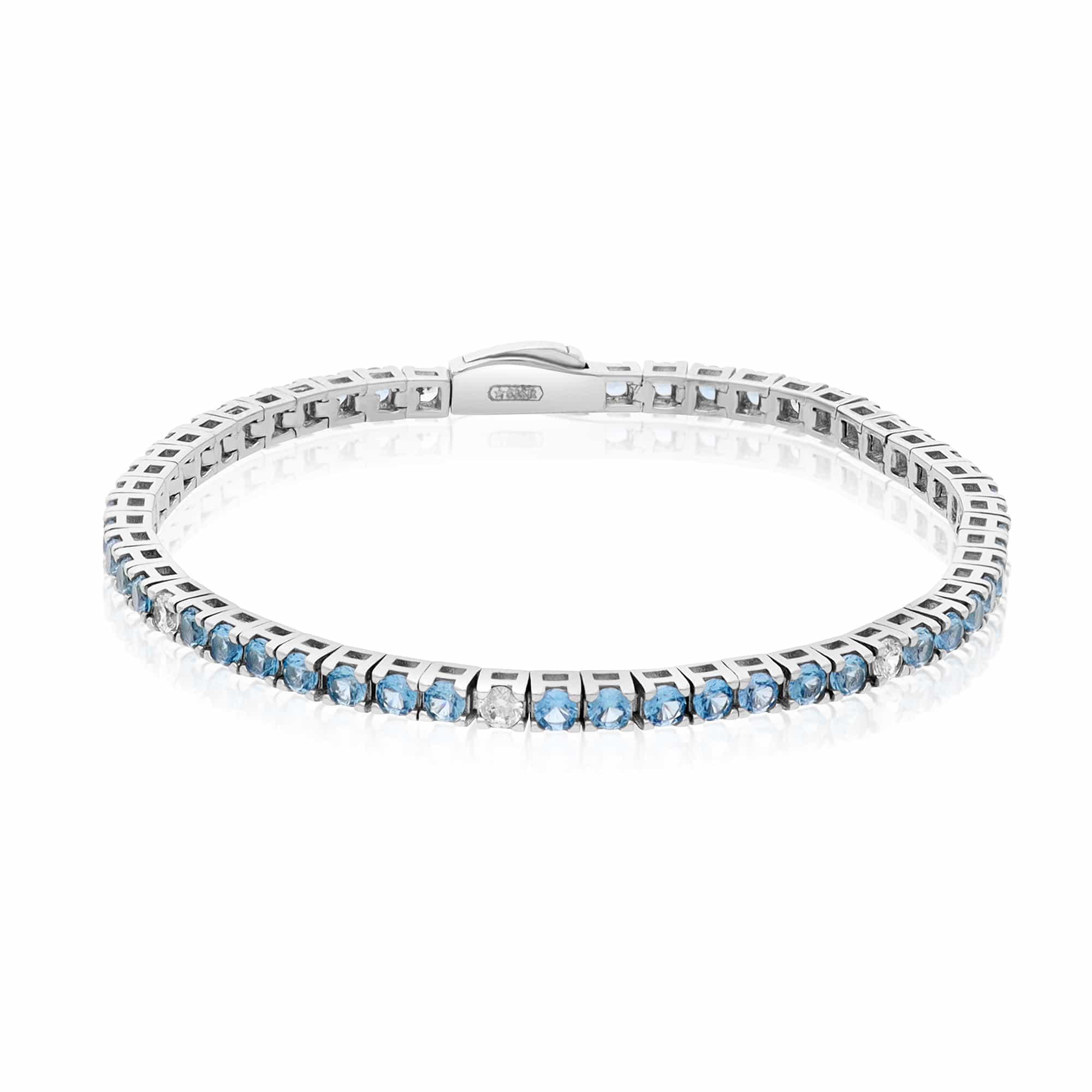 Silver tennis bracelet with cubic zirconia - LUXURY MILANO