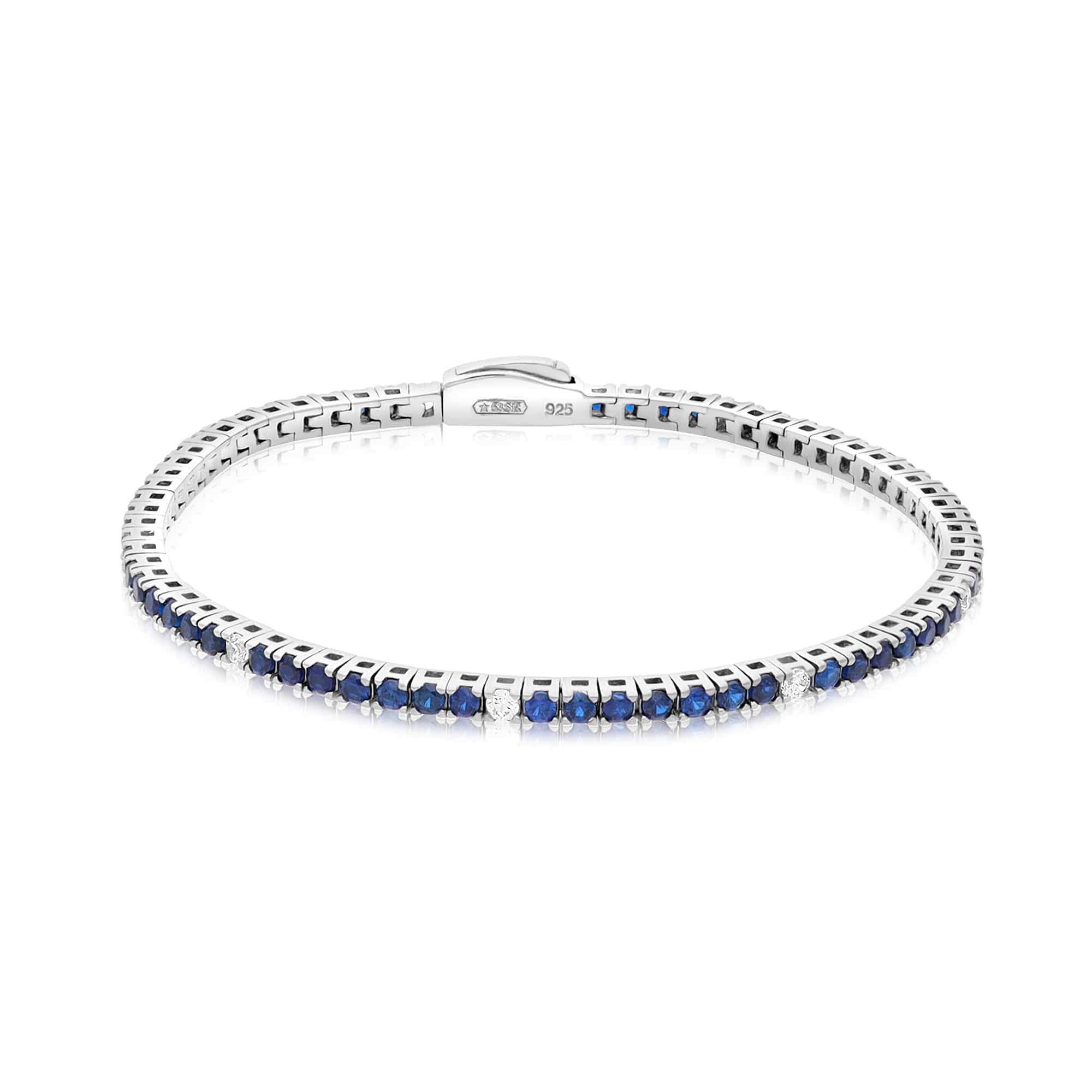 Silver tennis bracelet with cubic zirconia - LUXURY MILANO