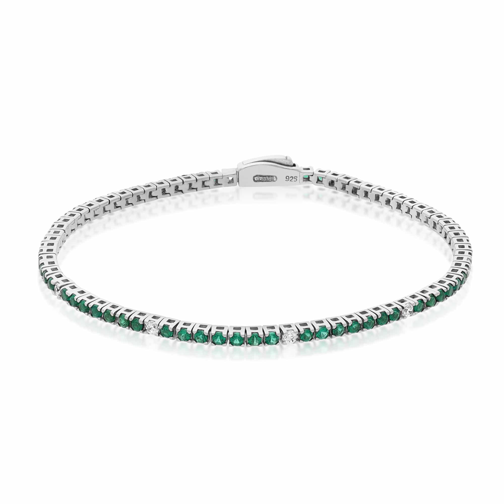 Silver tennis bracelet with cubic zirconia - LUXURY MILANO