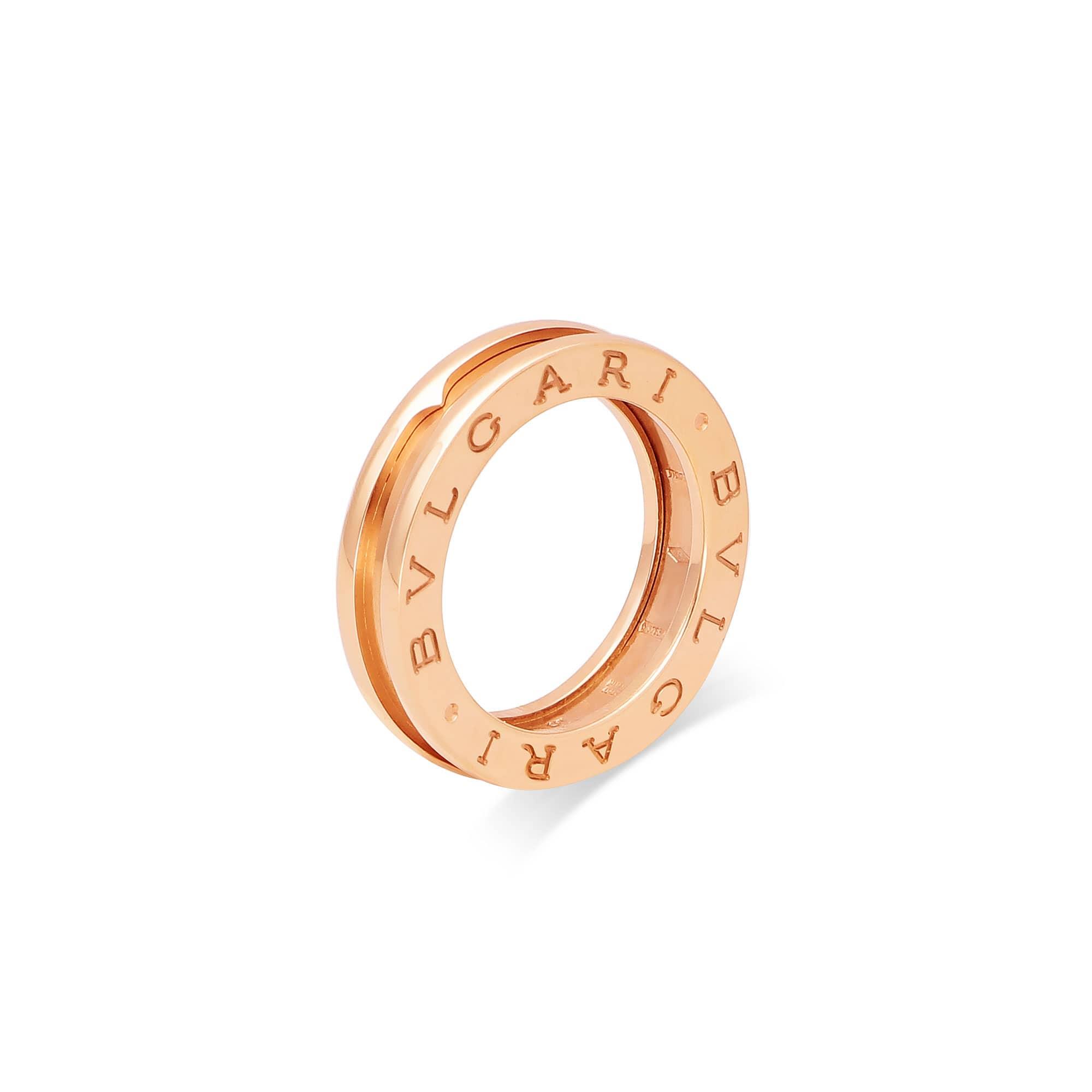 Anello B.Zero1 in oro rosa una fascia - BULGARI