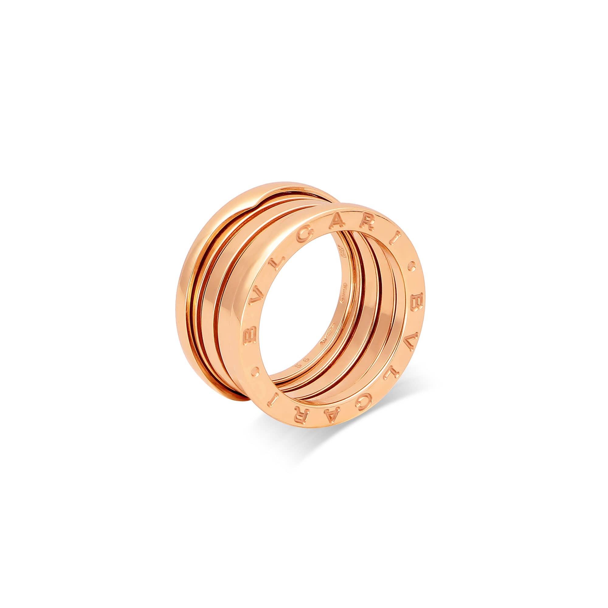 Anello B.Zero1 in oro rosa 4 fasce - BULGARI