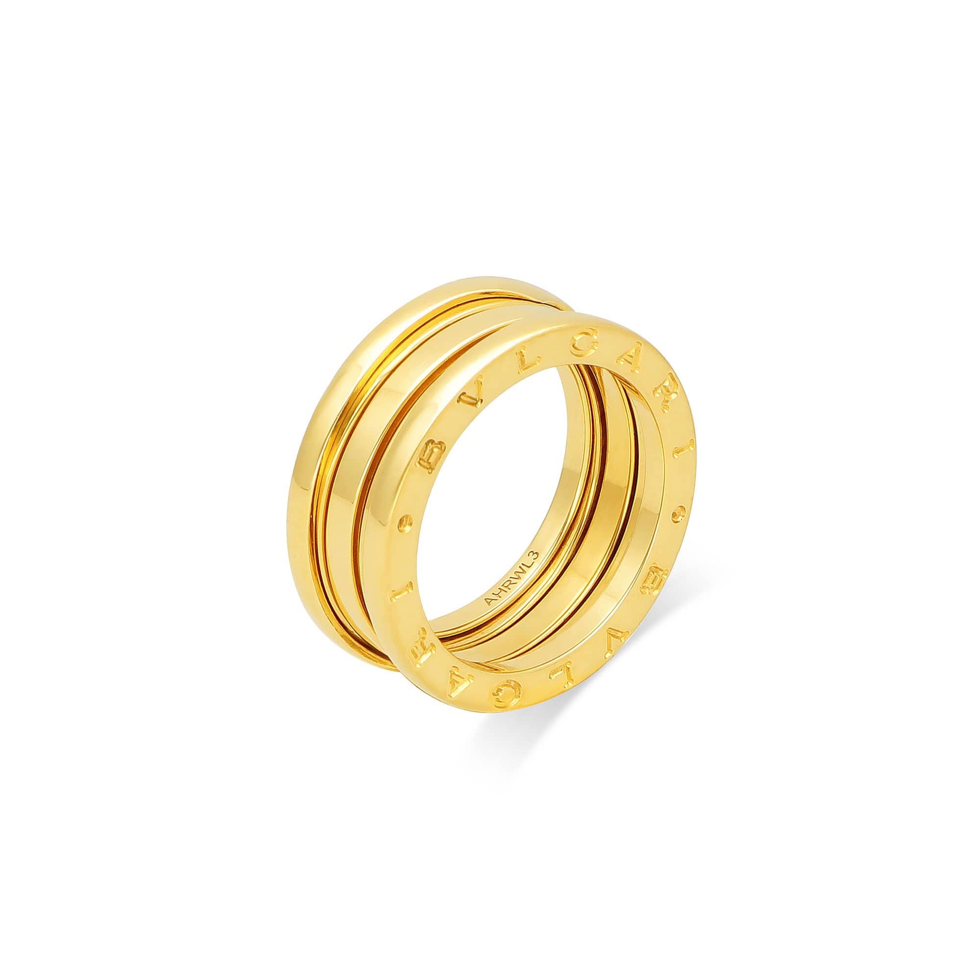 anillo B.Zero1 en oro amarillo con tres bandas - BULGARI