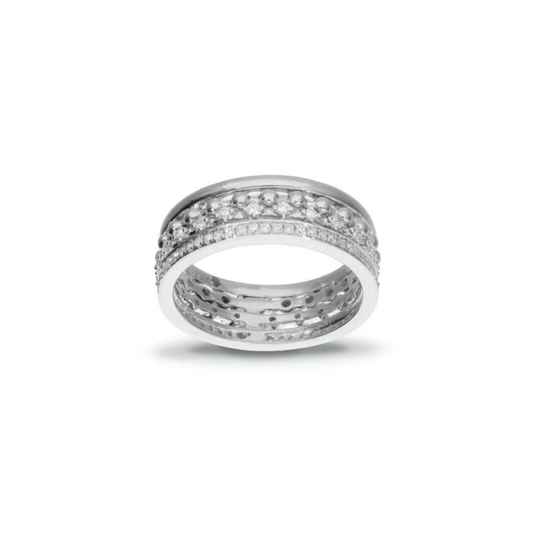 Anello Sirio a fascia in oro e diamanti ct. 0,35 - ALFIERI & ST. JOHN