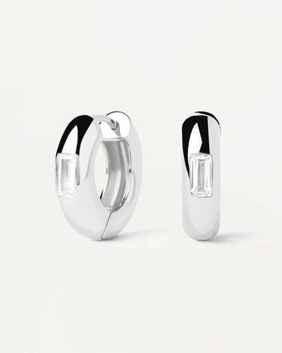Hoop earrings The New Essentials in silver - PDPAOLA