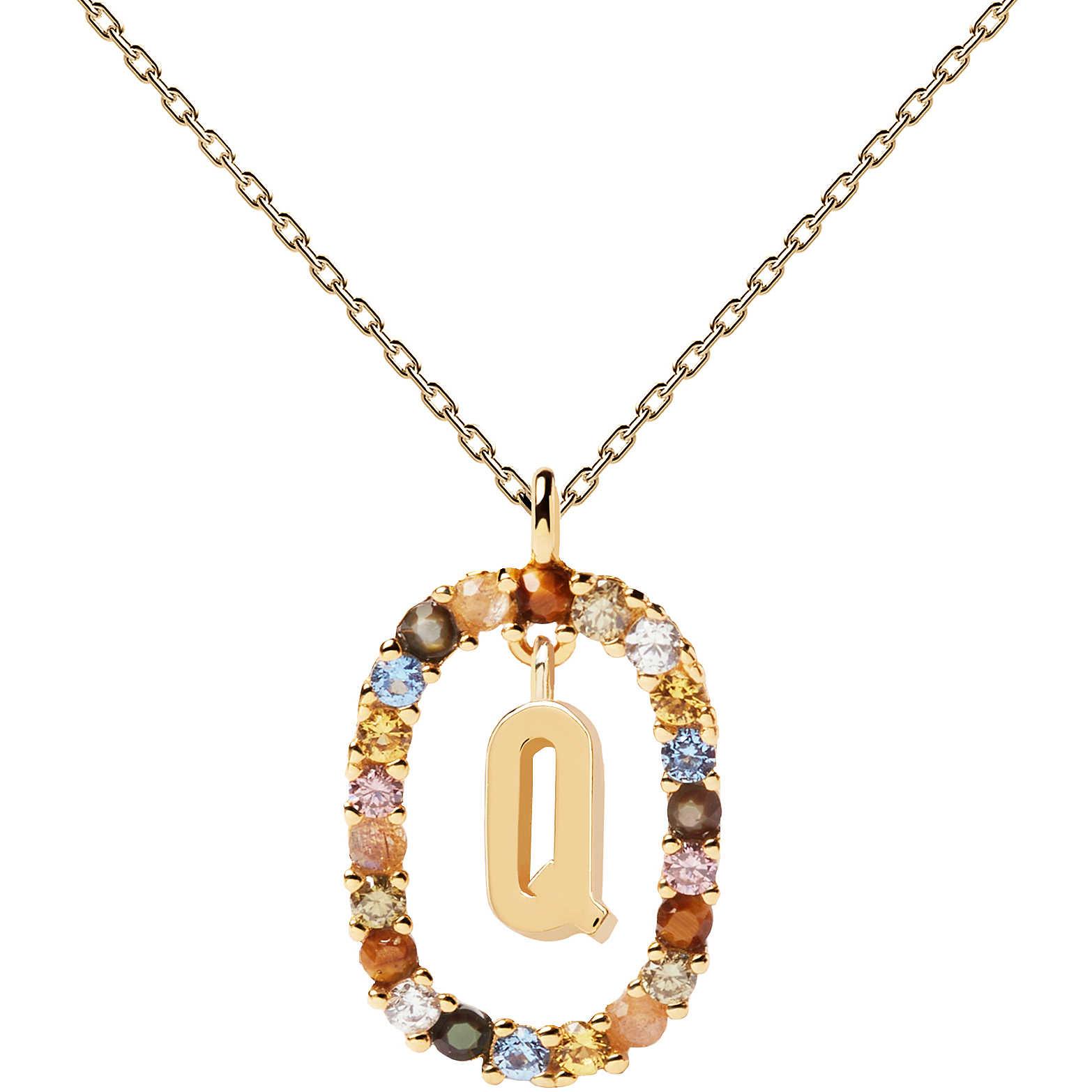 New Letters Q necklace in silver - PDPAOLA