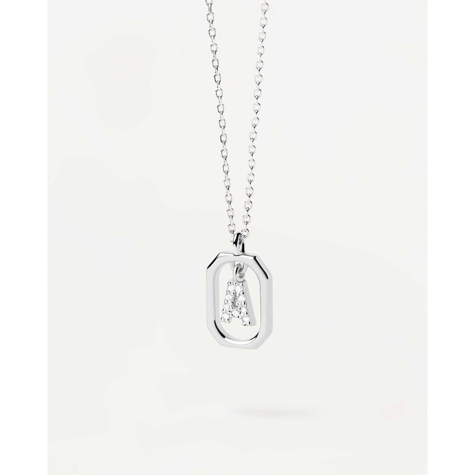 Mini Letters A necklace in silver - PDPAOLA