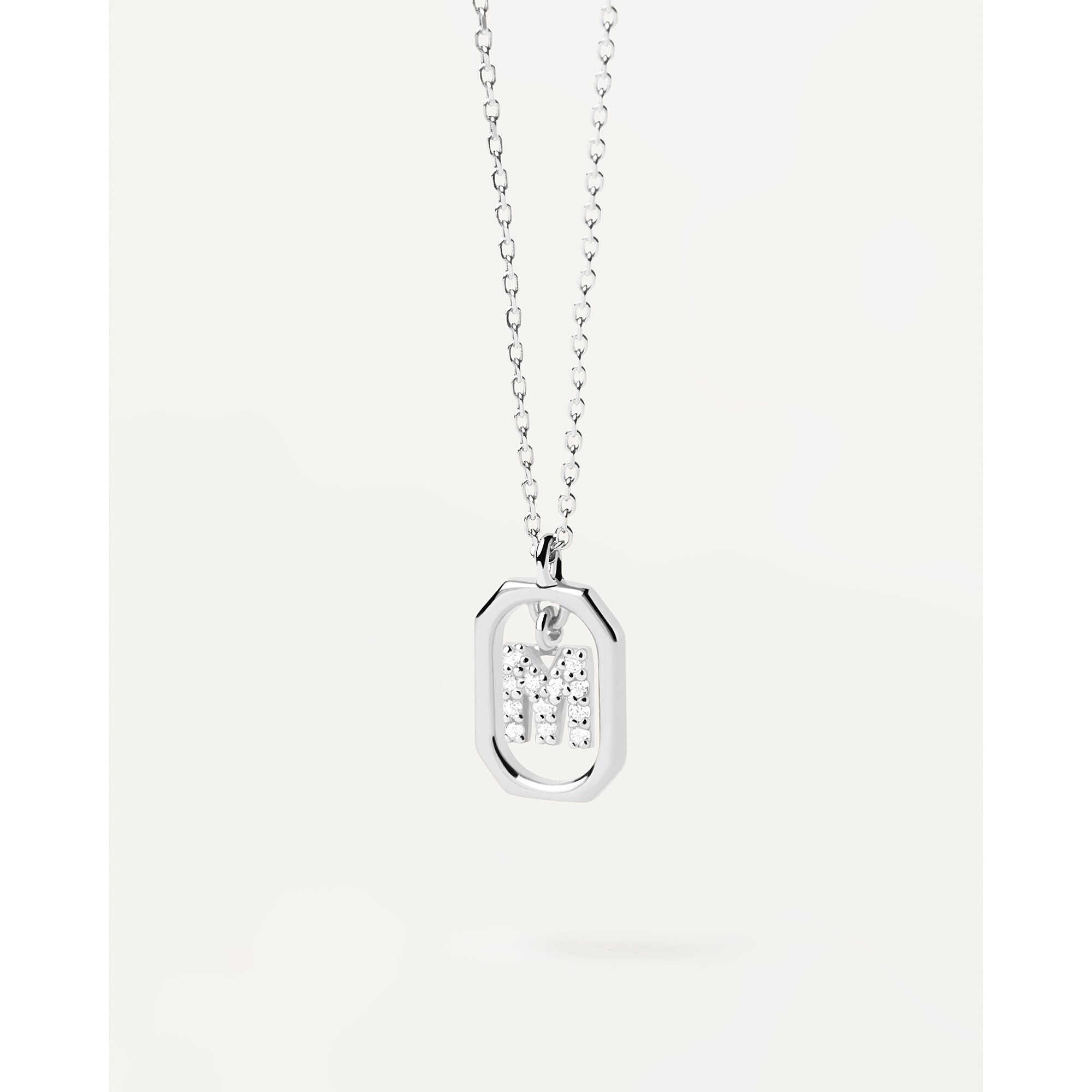 Collana Mini Letters M in argento - PDPAOLA